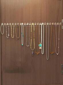 Giá trưng bày trang sức (1/3 chiếc), móc treo vòng cổ, bông tai, móc treo trang sức đa chức năng với 8 móc, phù hợp cho vòng cổ, vòng tay và bông tai, chất liệu nhựa bền, giá đựng trang trí nhà cửa, tiết kiệm không gian, có thể trưng bày nhẫn, bông tai và phụ kiện, giá đỡ trang sức dạng tháp, giá trưng bày trang sức, trang trí phòng. - Nhiều màu - Xem 6