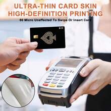 一套配套信用卡装饰贴纸，扑克图案“10JQKA”，创意个性化超薄PVC防指纹信用卡保护套，防刮擦，男女通用，适用于小型芯片卡、银行卡、信用卡、交通卡、学生证等。可用于DIY装饰，卡片装饰，长方形