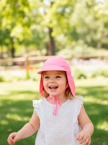 Kids' UV 50+ Sun Protection Legendary Adjustable Cap - Beach/Pool Summer Hat For Boys And Girls - Màu Hồng baby - Xem 1