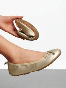 Ballet Flats de Mujer, Balerinas para Mujer - Dorado - Ver 9