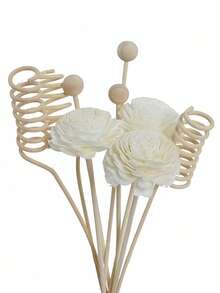 9 Pieces Of Tongcao Flower Sola Flower Natural Rattan Curved Wooden Beads Decoration Diffuser Deodorant DIY Aromatherapy Accessories