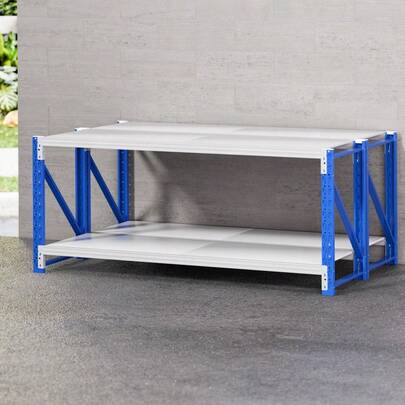 Giantz 2x 0.9M Garage Shelving Workbench Warehouse Rack