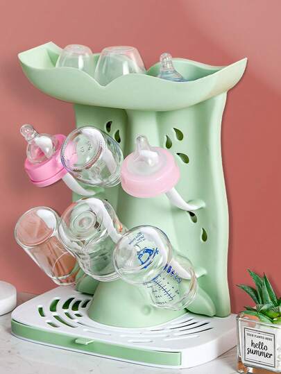 1pc Baby Bottle Drying Rack, Inverted Cup Drainer, Detachable & Space-Saving Baby Bottle Storage & Drying Rack, Kitchen Organizer, Kitchen Accessories