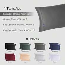 MR& 2 Fundas de Almohada de Microfibra Ultrafina Tamaño Estándar 50x70cm, Suaves Cómodas y Elegantes con Bordes Decorativos, Funda para Almohada Diseño Tipo sobre (50x70cm, )(Gris Oscuro Estándar(50x70cm)) - Multicolor - Ver 4