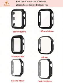 一套三合一时尚新款硅胶雕花豹纹表带及表壳保护膜，镶嵌钻石，PC材质，适用于 38mm、40mm、41mm、45mm、44mm、42mm、49mm，以及 Ultra系列、Ultra 9、8、7、6、5、4、3、2、1、SE。舒适透气，防刮防水防震，男女通用。