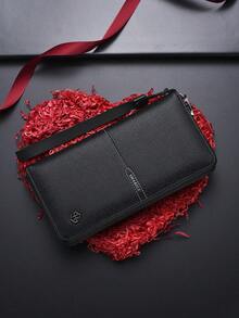 Men's Soft Leather Clutch Bag, Large Capacity Business Handbag, Gift For Father/Boyfriend - Multicolor - View 12