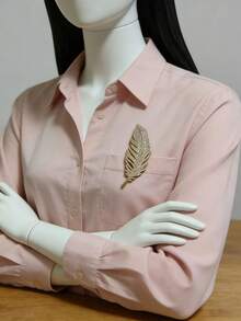 1 pièce de luxe vintage premium Broche feuille, épingle de mode à cristaux multicolores, polyvalente pour costumes, manteaux, accessoires de robes - Multicolore - Voir 3