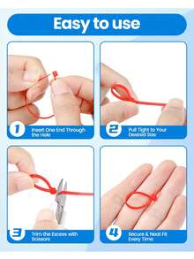 100pcs Garden Bundling Ties, Zip Ties, Plastic Wrap Ties, Plant Fixation Straps, Portable Garden Cable Ties, Gardening And Lawn Care - Multicolor - View 4