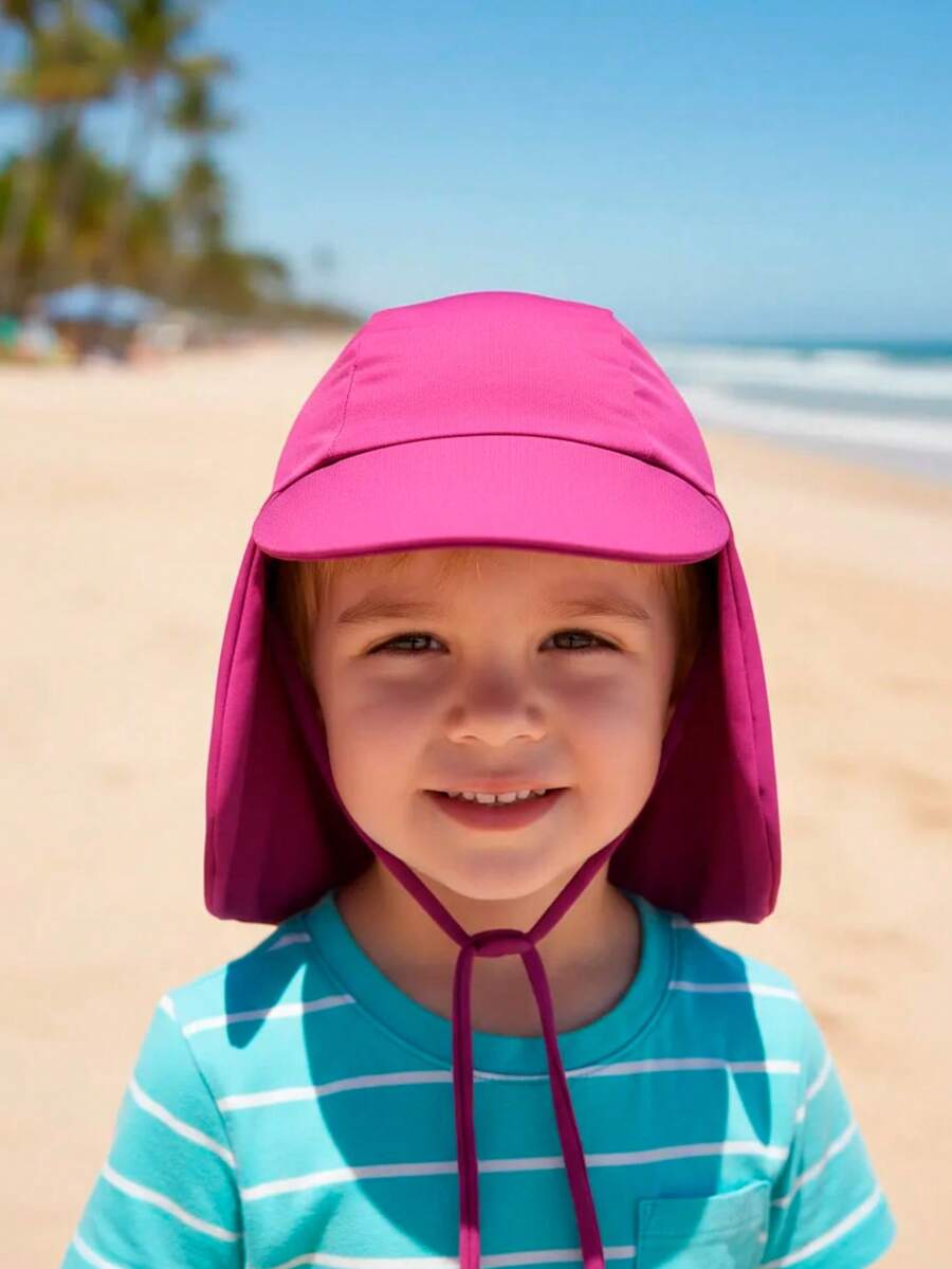Kids' UV 50+ Sun Protection Legendary Adjustable Cap - Beach/Pool Summer Hat For Boys And Girls - Màu tím - Xem 1
