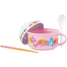 Taza de sopa Silver Buffalo  con cuchara y palillos con oso para dormir, oso de mejor amigo, oso de deseos y oso de alegría, tapa de ón de 13 onzas y taza de 22 onzas(22 Ounces and 13 Ounces Varios colores) - Multicolor - Ver 1