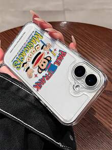 官方授权 Paul Frank 透明太空手机壳，全包猴子图案，防震摄像头保护，猴子魔术师字母图案，新款，兼容 13/14/15/16/17 Pro Max - 彩色 - 查看 5
