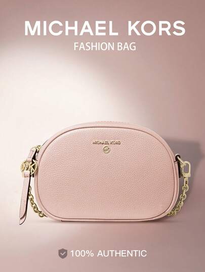 Michael Kors MK Jet Set Charm Convertible Camera Bag Genuine Leather Crossbody Bag, Women's Vintage Shoulder Bag, With Detachable Adjustable Strap, Elegant Ladies Crossbody Bag, Suitable For Daily Use/Shopping/Evening/Christmas Gift