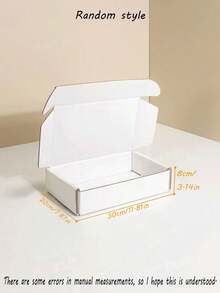 5pcs/1pc-White Corrugated Paper Boxes Shipping Boxes, Packaging Boxes, Postal Cartons Packaging Materials, Air Cushion Boxes, Gift Boxes Corrugated Cardboard Boxes Ideal For Small Businesses To Package Products - White - View 4