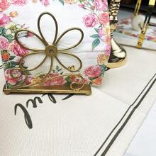 20张/40张/60张/套 柔软方形蝴蝶花卉餐巾，双层，展开尺寸33厘米*33厘米，适用于：婚礼、下午茶、生日派对装饰、派对装饰、派对用品、节日装饰、节日用品 - 彩色 - 查看 5