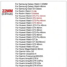 22毫米柔软硅胶表带，兼容红米手表5 Active/Lite，蝴蝶扣，耐用舒适，男女通用，可调节运动手表配件 - 22mm - 查看 7