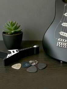 10-Slot Guitar Pick Holder - Fashionable And Popular, Guitar Accessory, Perfect Solution For Lost Or Misplaced Picks, Guitar Pick Organizer, Perfect Gift For Guitarists, Valentine's Day Gift, Suitable For Electric, Acoustic, And Classical Guitars, Christmas, New Year, Birthday Gift For Guitar Enthusiasts