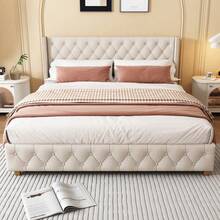 Bed Bases & Foundations - Beige + Linen + 140cm*190cm - View 3