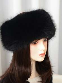 1 pieza Gorra de pico de estilo mongol de unicolor, adelgazante del rostro, versátil de moda, a prueba de viento, con aislamiento térmico, cálida, suave y cómoda, adecuada para clima frío, Navidad, Año Nuevo, actividades al aire libre en invierno, ciclismo - Multicolor - Ver 6