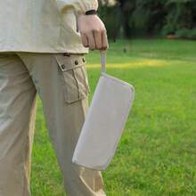 Taburete plegable portátil para picnic, silla de camping duradera para exteriores, taburete plegable ligero, adecuado para picnics al aire libre, campamentos/pesca pequeños, ideal para senderismo, navegación o conciertos al aire libre - Caqui - Ver 3