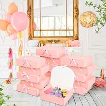 10/6/3pcs Set Elegant Gift Boxes With Golden Ribbon - Large Size 12x9.8x3.1 Inches, Flip-Top Closure, Suitable For Weddings, Birthdays And Special Occasions, Gift Boxes