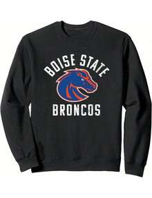Sudadera grande de los BSU Broncos de la Universidad Estatal de Boise - Negro - Ver 1