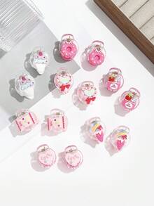 2 Peças Donuts, Doces, Sorvete, Pirulito em Formato de Coração, Presilhas de Cabelo, Acessórios de Cabelo, Presilhas de Moda Elegantes