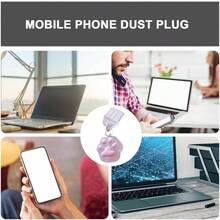 tapones antipolvo mviles, enchufe antipolvo del puerto de carga Tapones de puerto de carga a prueba de polvo - porttil del enchufe del polvo del del telfono celular para la fabricacin de joyas d - Transparente + A - Ver 4