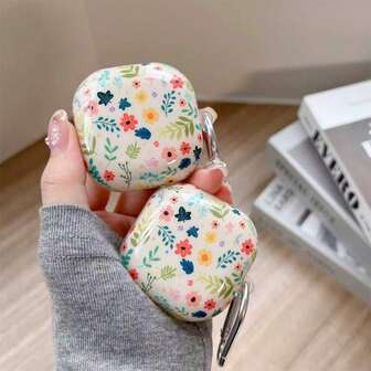 花卉图案 TPU 材质保护套，专为三星 Galaxy Buds2 Pro/Buds2/Buds Pro/Buds Pro 2/Buds Live/Buds FE 设计 - 增强型耳机保护套