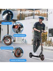 TODIMART T3ABE Electric Scooter For Adults, 350W Front Motor, Maximum Range 30km, Three Gears For Most Traffic Conditions, Mobile App Available To Check Vehicle Status At Any Time - Black ABE - View 6