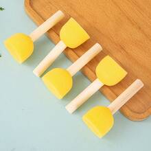 Pincel de espuma con mango de madera, pincel de esponja con cabeza de seta para pintura DIY de estudiantes, sello de esponja, pincel de arte de graffiti de pigmento