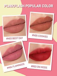 PINKFLASH 亮泽唇膏 - 光泽妆效，滋润保湿，持久显色，质地轻盈，不粘腻 - N05 - 查看 8