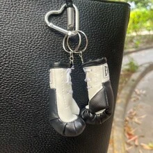 迷你健身套装，包含运动杠铃和拳击手套，编织绳钥匙扣包饰，男女皆宜，是健身爱好者的理想之选，也是送给男女皆宜的理想礼物，适合装饰背包和钥匙扣。 - 彩色 - 查看 4
