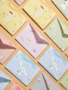 SANRIO 5 tấm thiệp chúc mừng ngày lễ Hello Kitty hình chú chó quế dễ thương Kuromi, thiệp sinh nhật gấp gọn, quà Giáng sinh (nhiều mẫu khác nhau) - Nhiều màu - Xem 7