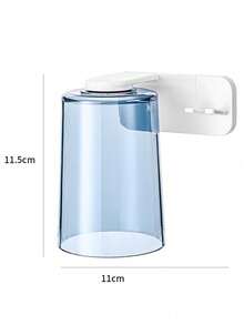 Wall-Mounted Magnetic Toothbrush Holder - Transparent Waterproof Bathroom Storage Rack With Rinsing Function, Space-Saving, Suitable For Vanity, Dorm, RV Travel And More | Modern Home Decor Accessory - White - View 10