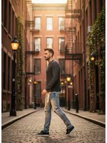 2026 Men's Jeans, New Style High-Quality Ripped Patch Jeans,  Streetwear Style, Stretch Slim Fit Skinny Pants,  Special Offer Jeans List, Men's Birthday Gift - K23 xanh - Xem 5