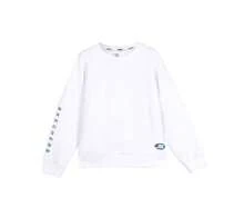 Skechers New Girls' Sports Knit Crew Neck Pullover Sweatshirt - White - View 2