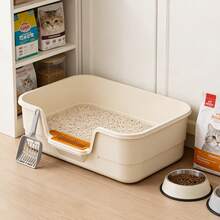 1 hộp vệ sinh cho mèo nhiều kích cỡ, kiểu dáng bồn tắm, không gian rộng rãi, thiết kế bán kín mở bên hông, nội thất rộng rãi, thiết kế nâng cao và dày dặn để tránh tràn, được làm từ chất liệu bền chắc, kiểu dáng tối giản, có nhiều màu sắc, phù hợp cho mèo con, mèo trưởng thành và các hộ gia đình nuôi nhiều mèo. - Trung bình - 49*38*13cm - Xem 3