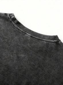 Men Shirts Women'S Vintage Washed T-Shirt - Soft Everyday Tee With Bold KATSEYE Lettering, Retro Casual Top For Everyday & Formal Outfits - Breathable Summer Shirt For Women, Ladies T Shirts, Versatile Clothing, Round Neckline, Comfortable Fit, Relaxed Style, Durable Material, Short Sleeve Shirt, Fashion Lovers, T Shirt Women, T Shirts For Women, Tops For Women, Womens T Shirts Men Clothes2025 - 黑色 - 查看 8