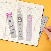 Heart-Shaped Pendant Book Bookmark, Sweet And Energetic Design, Ideal Reading Marker For Book Lovers