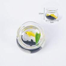 1个1:12比例树脂微型水族箱，内含金鱼，装饰性玻璃水族箱配件，适用于花园装饰、桌面摆设、微型马赛克场景，惊喜礼物 - 多色隨機 - 查看 14
