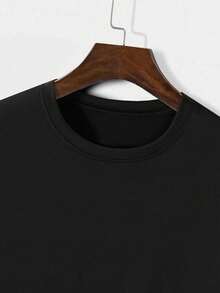 Disney Men's T-Shirt With Mickey Mouse Cartoon Pattern Printed On The Front And Back, Fashionable, Soft And Comfortable Cotton T-Shirt, Retro Street Feel - màu đen - Xem 4