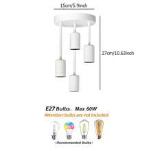 4-Light E27 Branch Pendant Light, Modern Luxury Design For Living Room, Bedroom, Dining Room, Kitchen, Hallway, Entryway, Closet, Staircase, Balcony, Bathroom - one-size - View 9