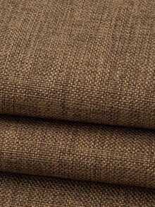 1 件咖啡色亚麻质感面料，可用作桌布、靠垫套、服装 DIY 预裁布料 - 咖色 - 查看 1