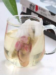 Yocity 100个/200个装茶滤袋，抽绳空茶漏，一次性茶漏，带抽绳空茶包，适用于散装茶叶、香料、咖啡、茶具、厨房用品 - 彩色 - 查看 7