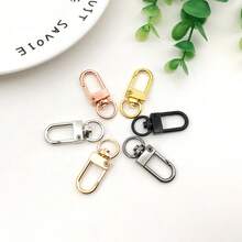 30/50pcs Colorful Zinc Alloy Small Buckle Keychain, DIY Spray Paint Keychain, U-Shaped Spring Clasp Metal Hanging Buckle Jewelry Accessories - Multicolor - View 3