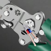 1pc Stainless Steel Multi-Function Wire Stripper, Electrical Peeling Pliers, Dedicated Wire Puller, Winding Cutter, Crimping Tool - Multicolor - View 3