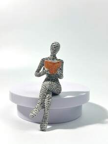 1pc Resin Sculpture Of Reading Woman, Desktop Decor Figurine, Home/Office/Garden Decoration Gift, Birthday Present - Upgraded Version - View 6