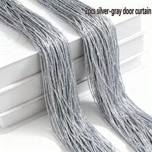 1件串珠帘，圣诞装饰门帘，透明帘，家居婚礼节日装饰门帘，派对背景装饰，银色闪亮半透明帘，适用于卧室、客厅，39英寸*79英寸 - 銀色 - 查看 10