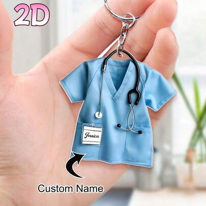 Nurse Name Keychain, Customized Nurse Keychain, Medical Staff Keychain, Nurse Keychain, Nurse Gift, Nursing Student Gift, Nursing School Gift, Sturdy, Cute, Adorable Y2K, Fashionable Casual Customized Personalized Unique, Ideal Gift For Him/Her, Lover, Family, Friends, Anniversary (Random Style)
