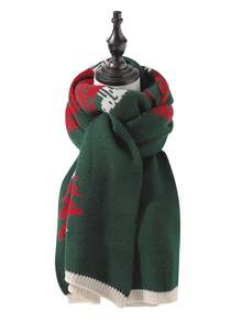 LEAJOURNO. 1条圣诞针织保暖围巾，多功能可爱围脖，男女通用，适合情侣、学生，秋冬季礼物 - A - 查看 8